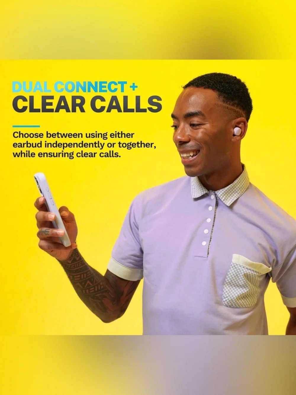 JLAB GO POP+ True Wireless EARBUDS~35+Hours Play~CUSTOM SOUND+BASS BOOST *LILAC